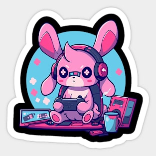 gaming bunny Sticker